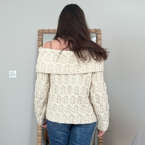 Paul James Made in England Wool Cable-knit Sweater - Picture 3 of 11